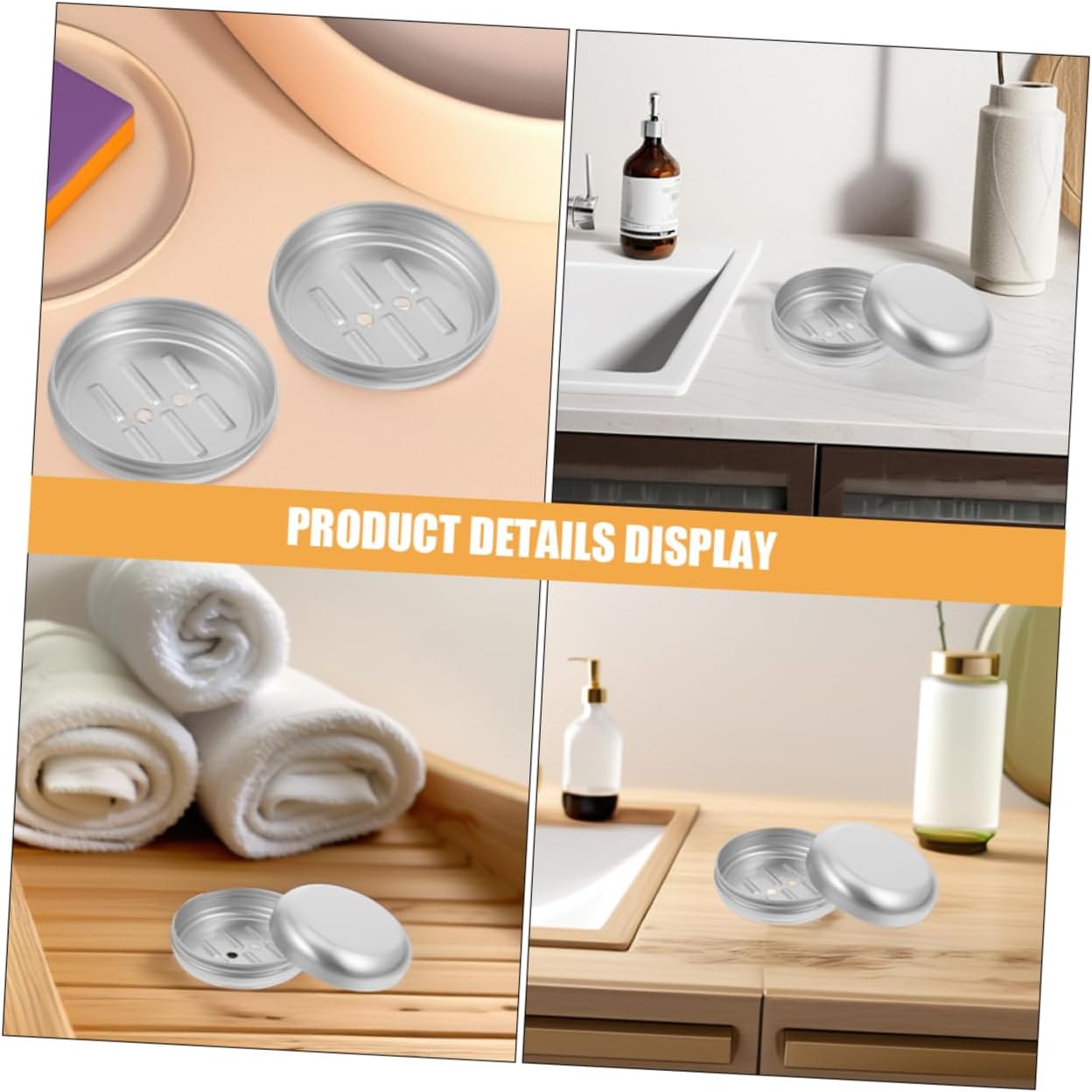 Zerodeko Round Soap Case Aluminum Soap Holder