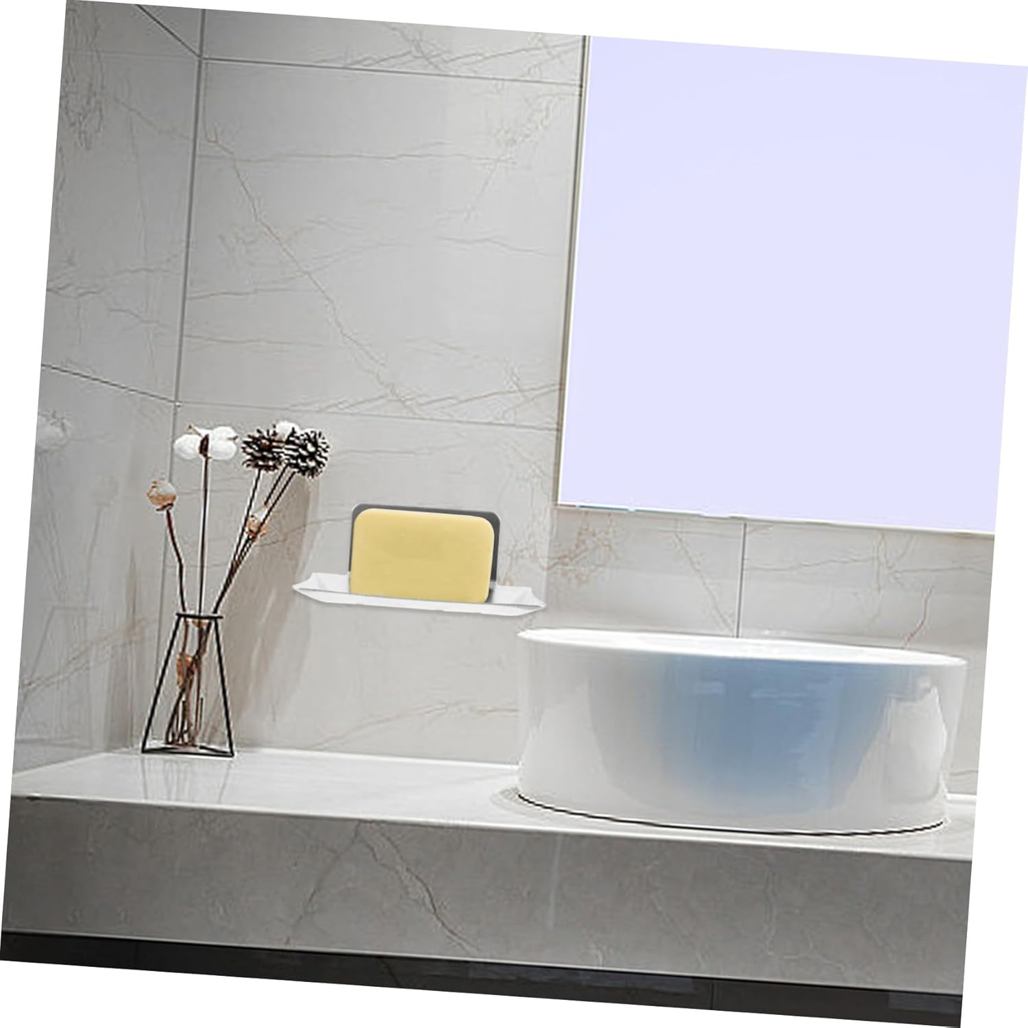 COSMEVIVI Punch Design Soap Dish Holder No Drilling