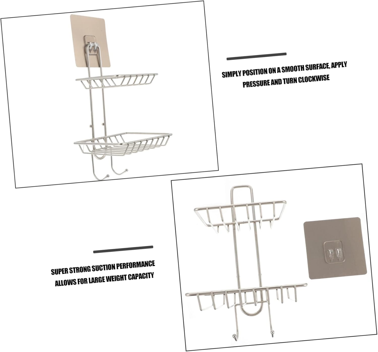 LIFKOME Double-Deck Wall Mount Soap Holder 1