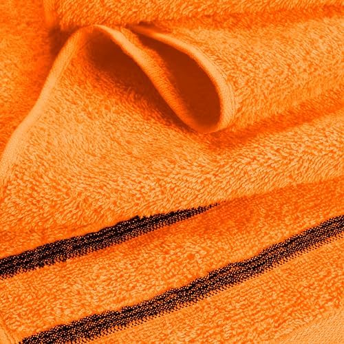 MyOwn Cotton 2 Pack Oversized Bath Towel Set - Orange 1