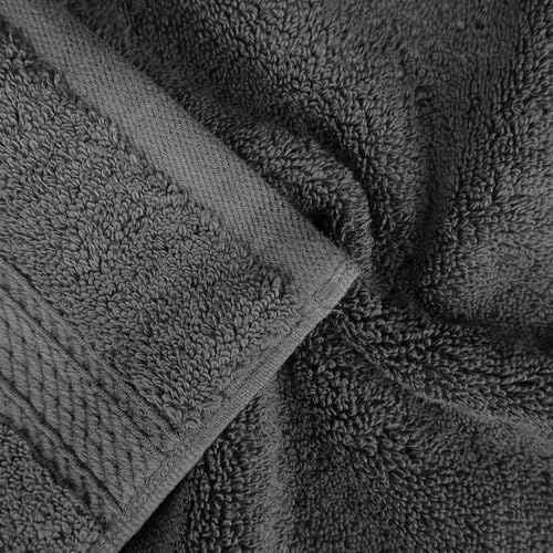 SUPERIOR Egyptian Cotton Pile 9-Piece Towel Set in Charcoal