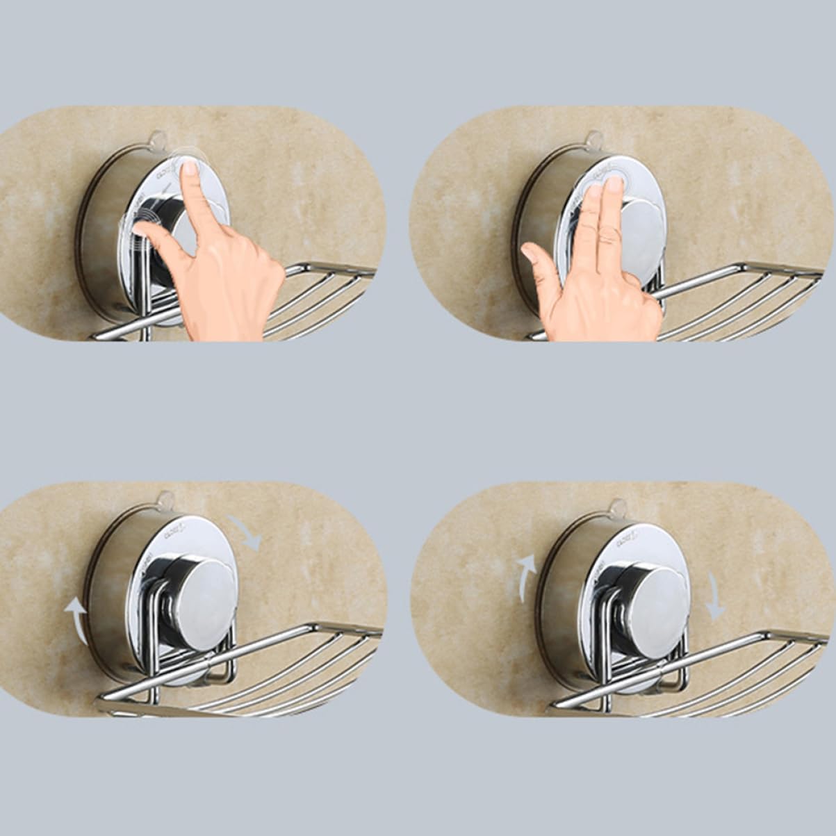 Ciieeo Punch-Free Soap Dish Holder with Suction Cup