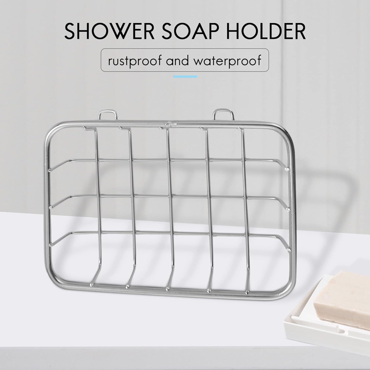 Bloepum Soap Dish with Strong Adhesive for Bathroom and Kitchen Use
