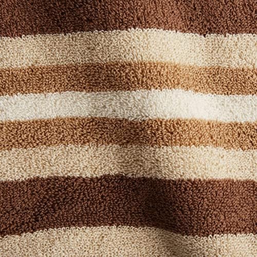 Superior Luxurious Stripes Bath Sheet Set 2-Piece Chocolate
