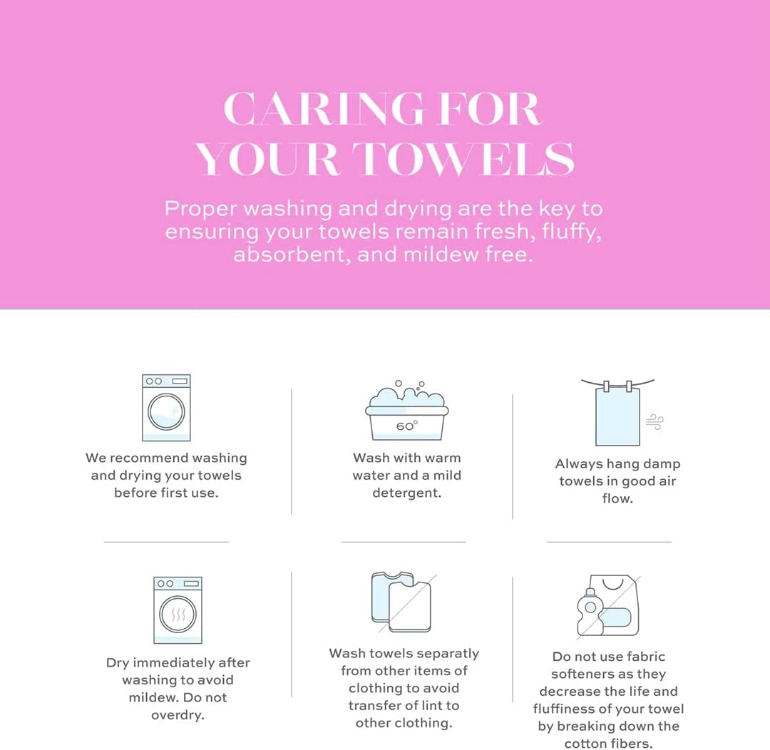 CASA COPENHAGEN White Bay 6 Piece Towel Set