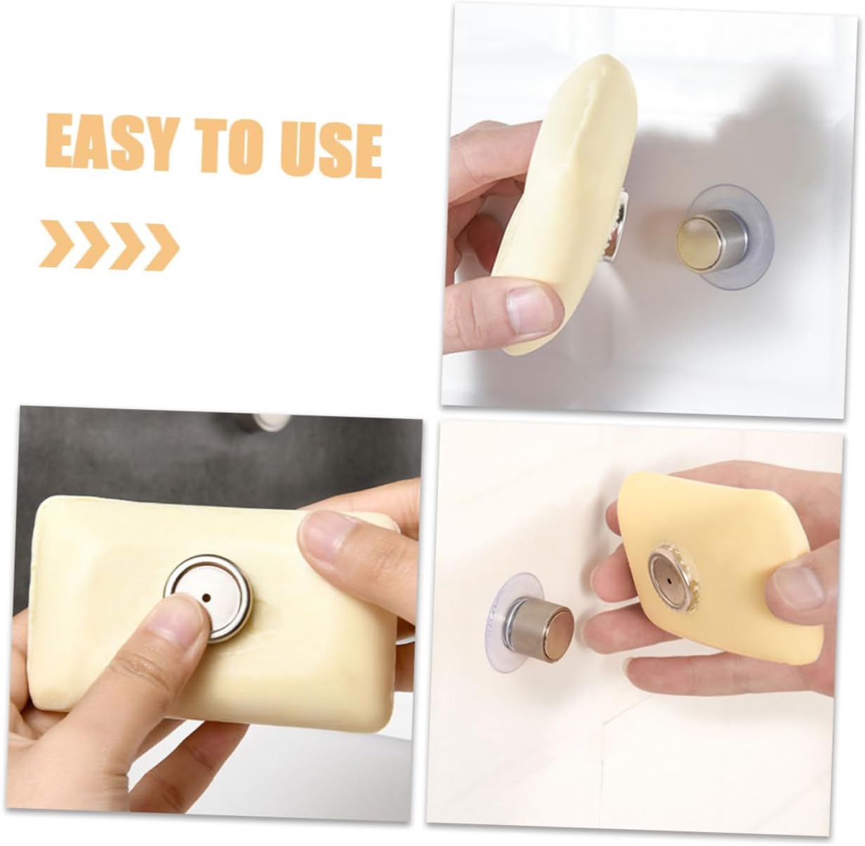 PRETYZOOM Wall Mounted Soap Holder with Magnet Cap