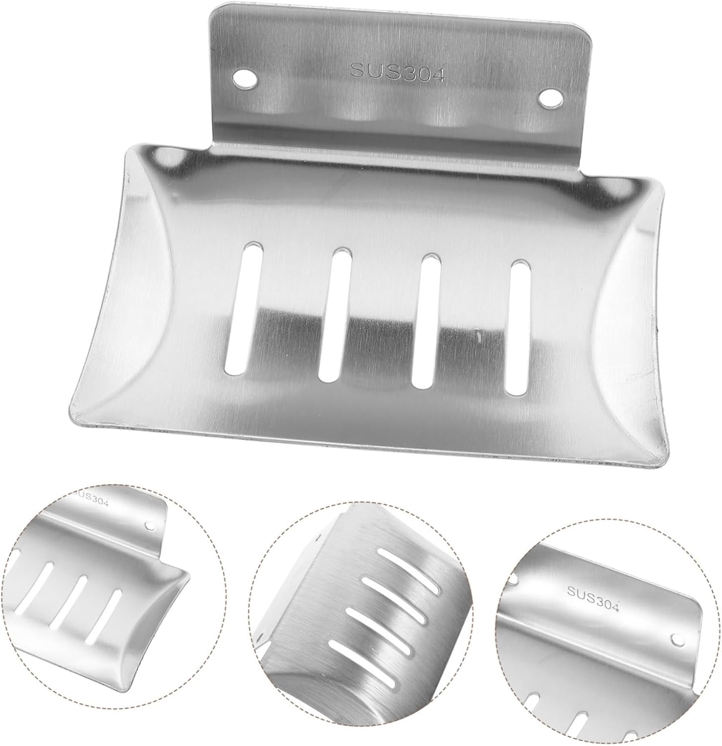 Hoement Self Draining Soap Dish Wall Mount Pedestal