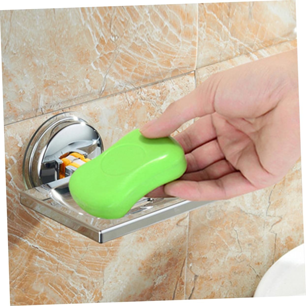 SOLUSTRE Wall Mount Soap Holder with Hollow Carved Design