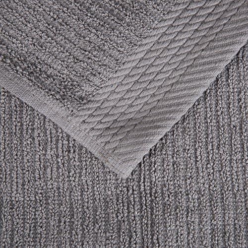 10-Piece Bath Towel Set - Silver Luxury Cotton Towels