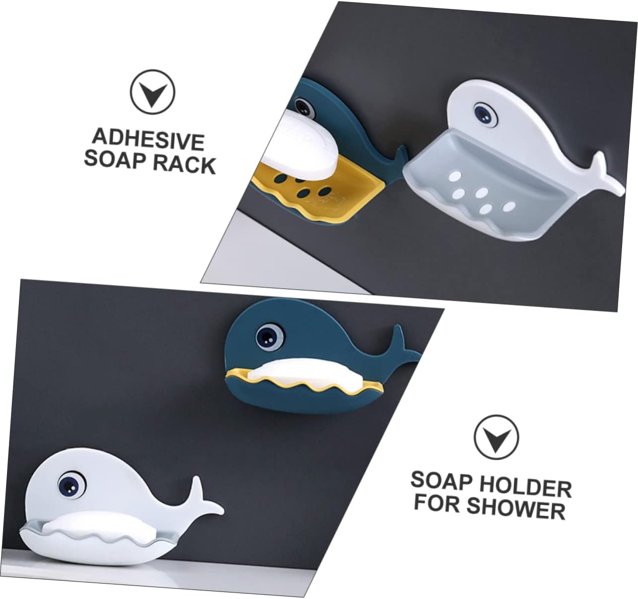 IMIKEYA Whale Shape Soap Holder Wall Mount