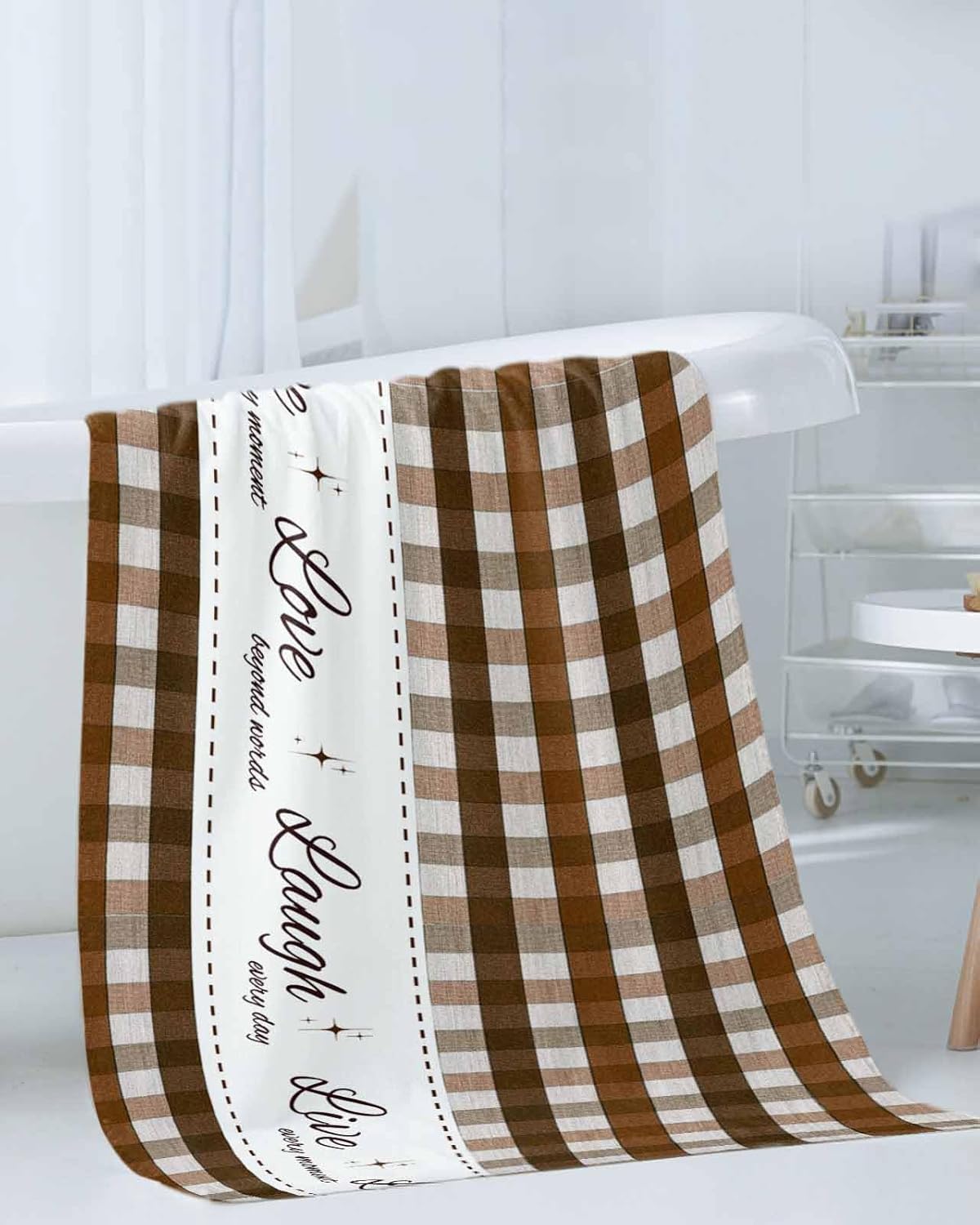 Chees D Zone Farm Stripe Retro Linen Bath Towel Set 1