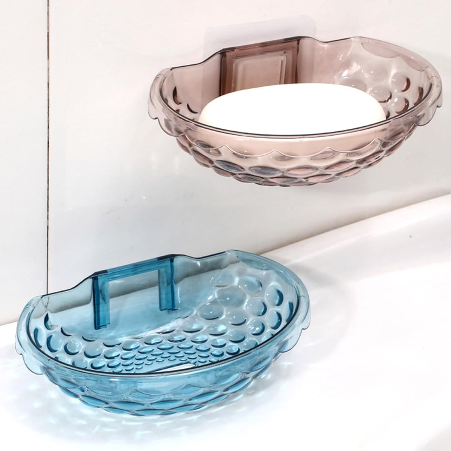 Wall Mounted Soap Holder No Drilling Self Adhesive Kitchen Bathroom Rack