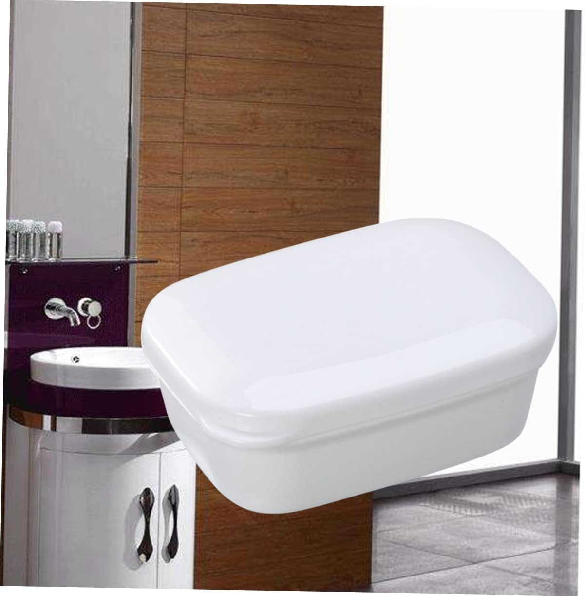 Portable Soap Dish with Drainage Leak Proof White
