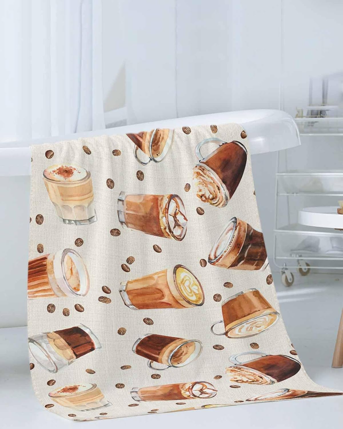 Chees D Zone Retro Coffee Bean Bath Towel Set
