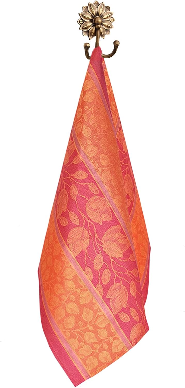 Armani International Foglio Kitchen Towel 20x28 Inch Orange-Gold
