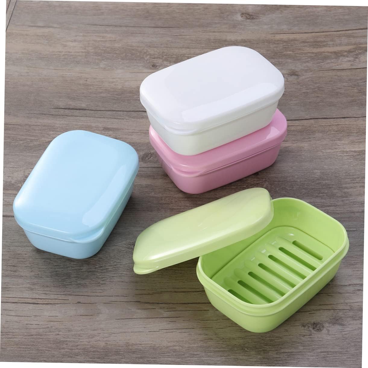 LIFKICH Portable Leakproof Soap Dish with Drain