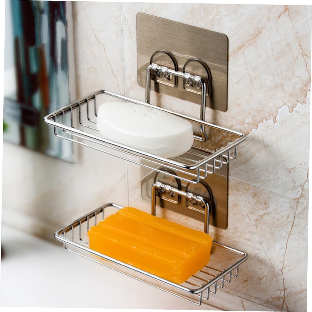 PRETYZOOM Wall Mounted Soap Holder Stainless Steel