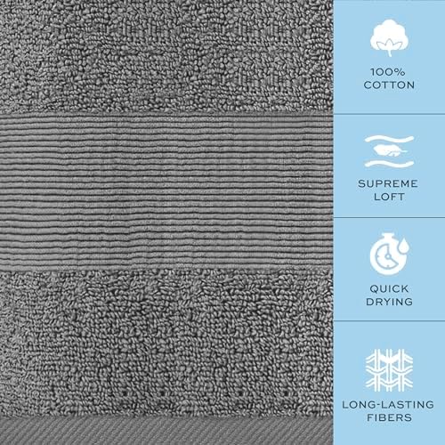 White Classic Resort Collection 8-Piece Towel Set