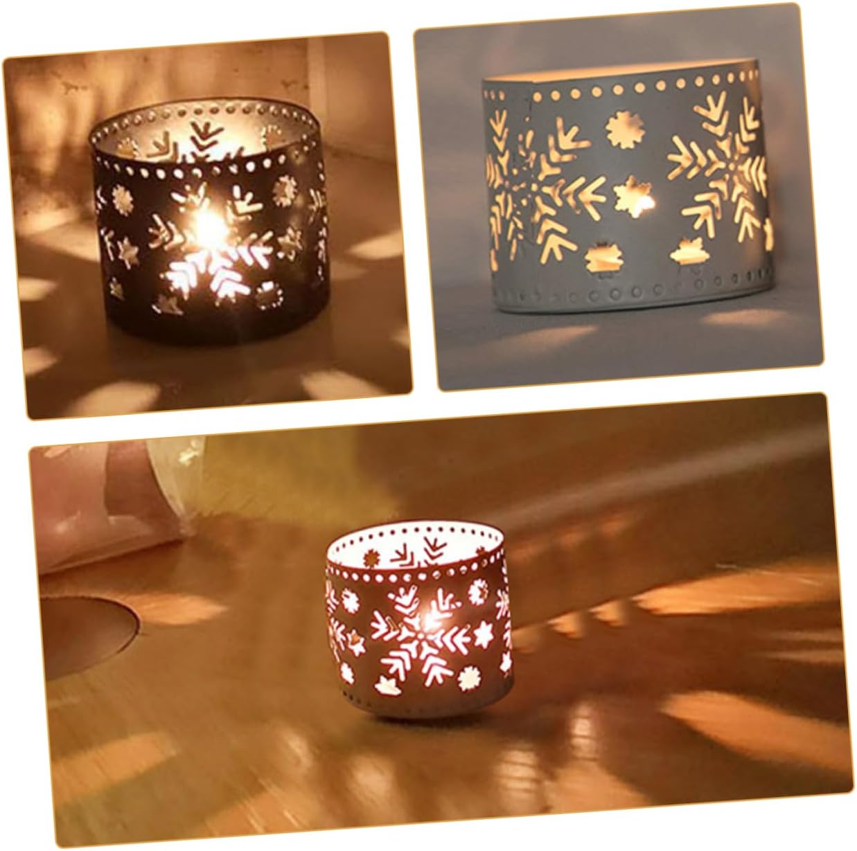Iron Christmas Candleholder Snowflake Home Decor