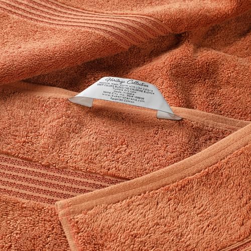 Superior Egyptian Cotton 6-Piece Towel Set Caramel Brown