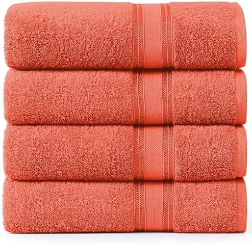 Lane Linen Luxury Hotel Bath Towel Set 4pcs 28x54