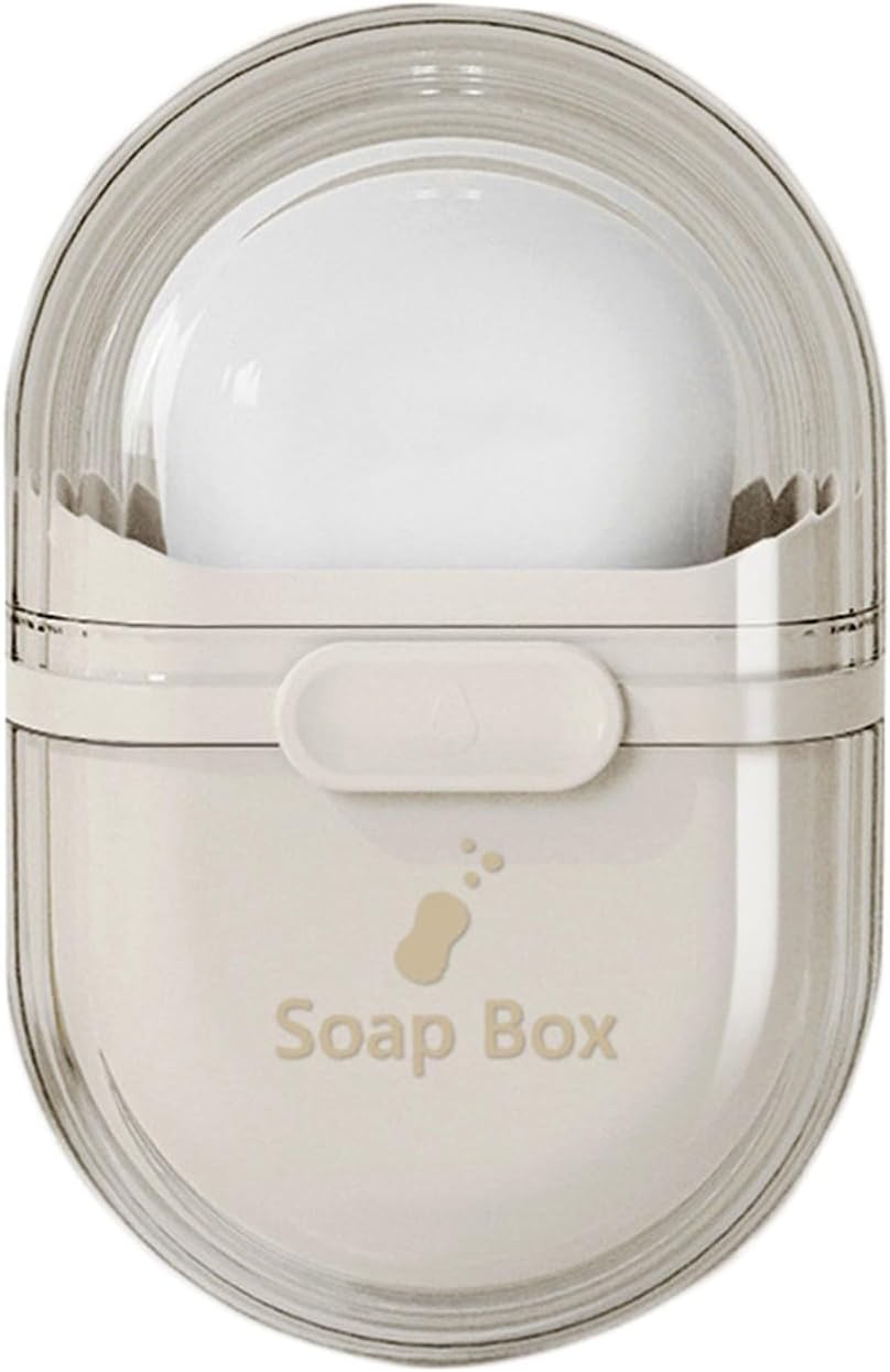 Bar Soap Travel Case with Lid and Draining Layer