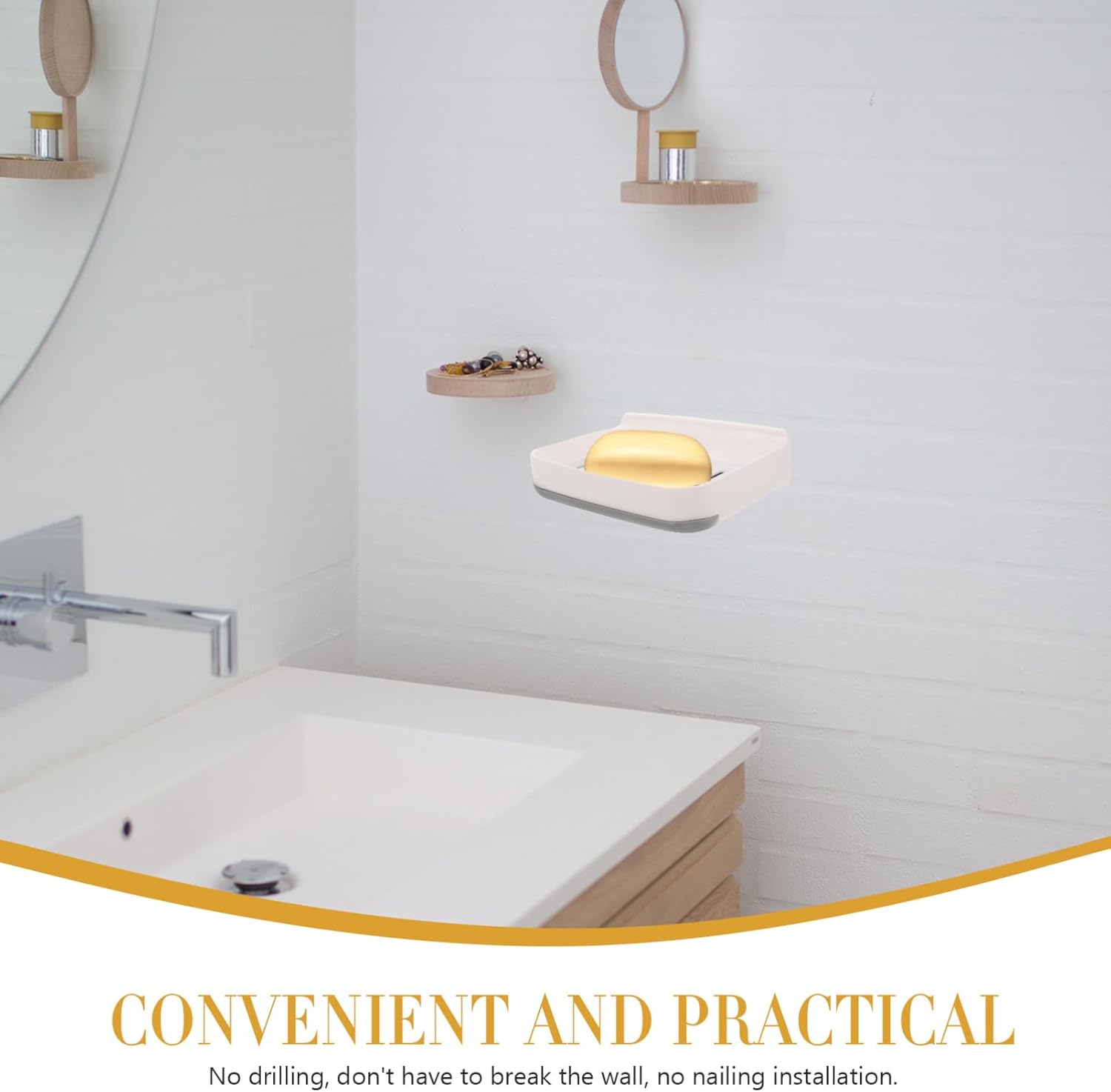 Luxshiny Diatomite Soap Keeper Bathroom Holder