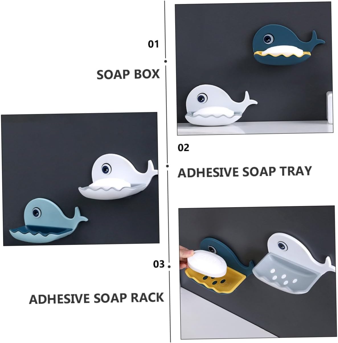 LIFKOME Whale Shaped Wall Soap Holder 1