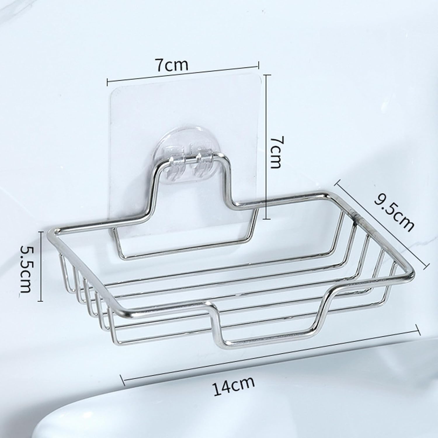 Stainless Steel Soap Dish with Anti-Rust Coating and Anti-Slip Design