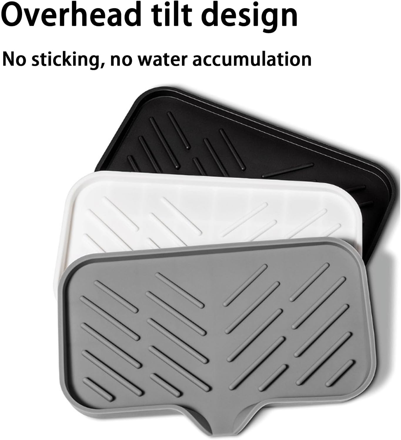 Silicone Soap Drainer with Drain for Bar Soap Kitchen Sink Organizer