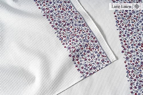 Lane Linen 4-Piece Waffle Towel Set - 28x54 White Bath Towels