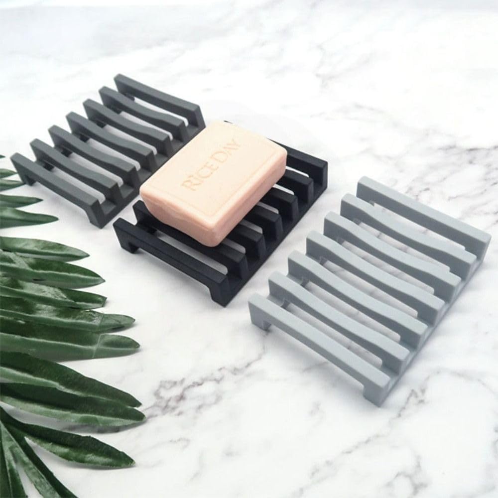 Silicone Soap Dish Holder with Non-Slip Base