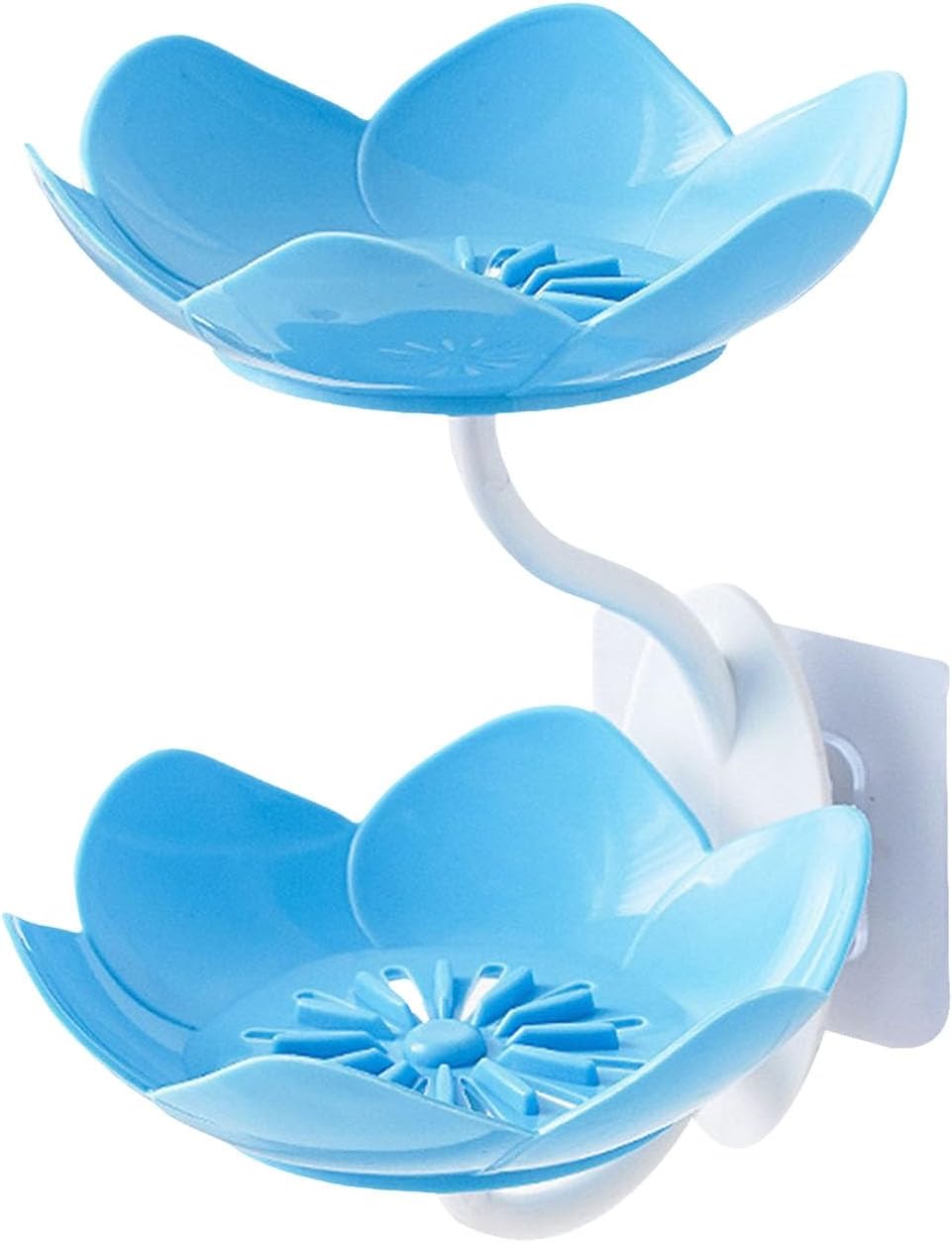 Double Layer Soap Dish with Suction Cup Holder