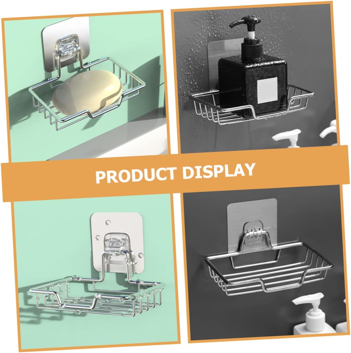 Alipis Stainless Steel Wall Mount Soap Holder for Shower and Sink
