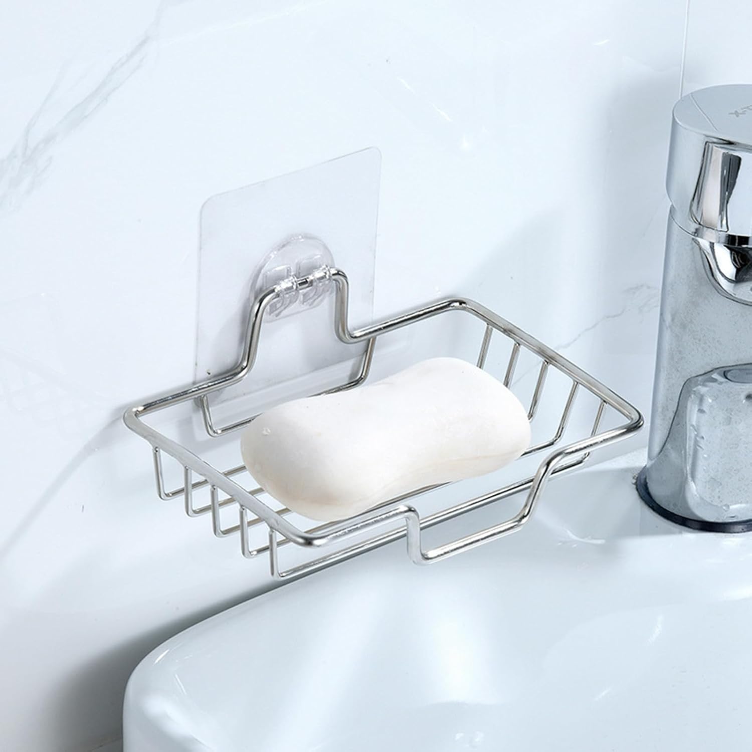 Stainless Steel Soap Dish with Anti-Rust Coating and Anti-Slip Design