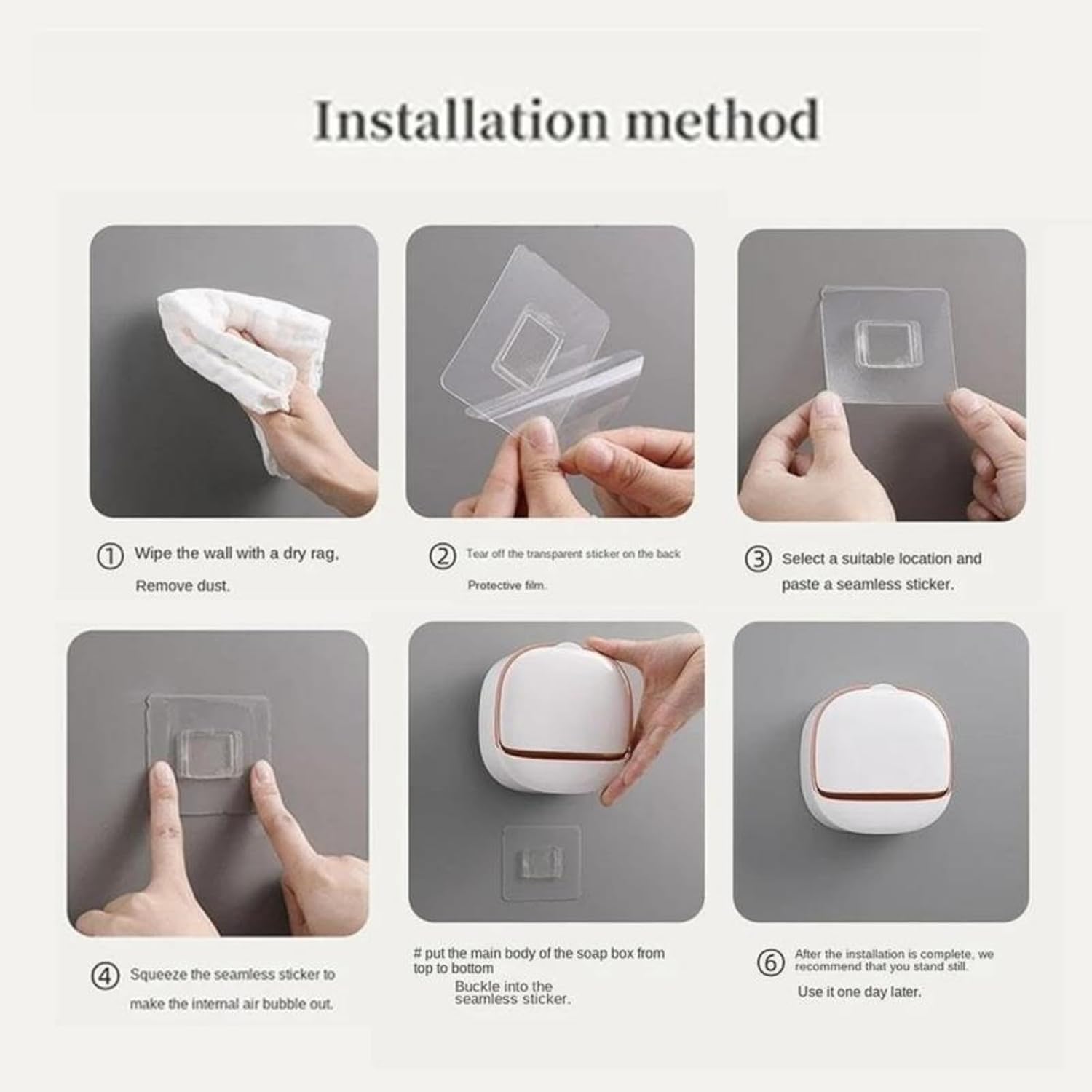Travel Soap Dish Wall Mount Holder with Flip Lid 1
