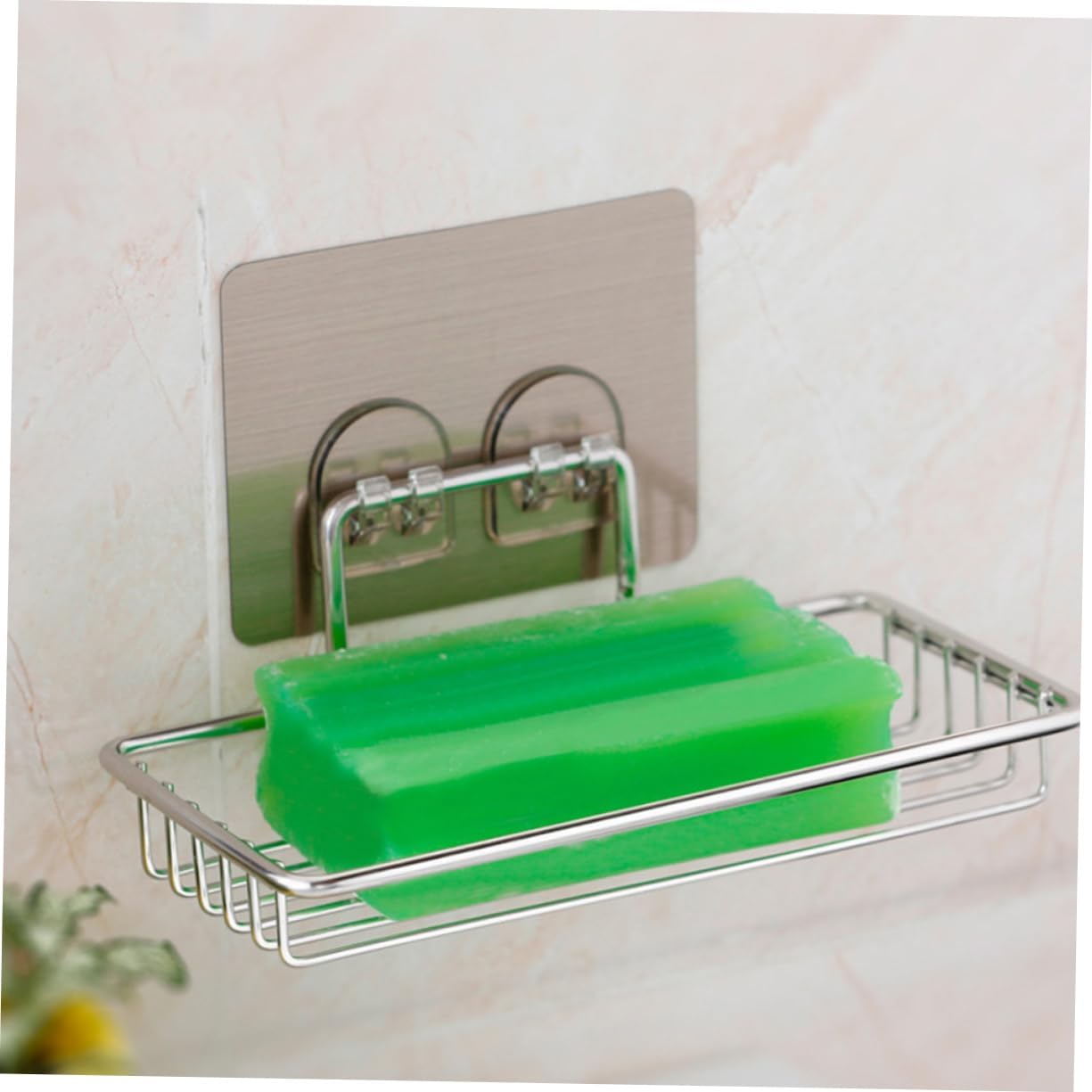 PRETYZOOM Wall Mounted Soap Holder Stainless Steel
