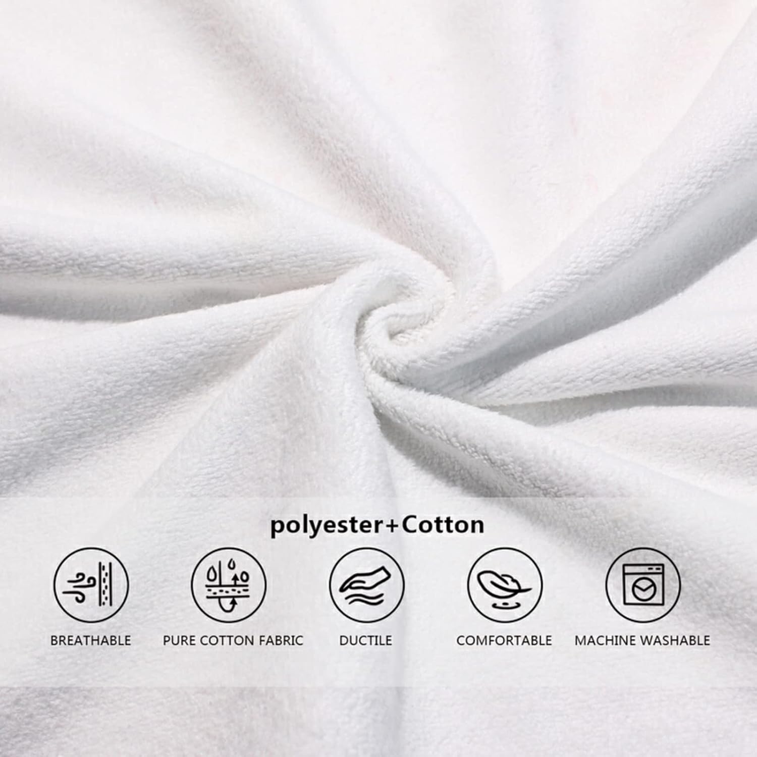 Naanle Red Poppy Flower Towel Set of 3