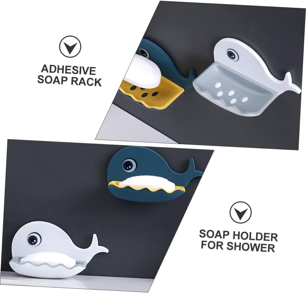 HAKIDZEL Wall Mount Soap Dish with Double Drainage