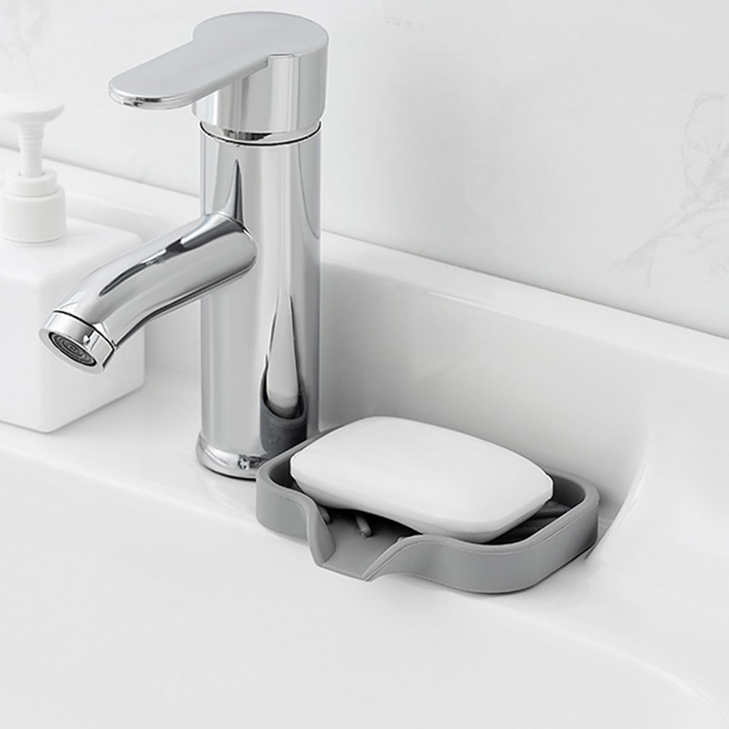 ZMYING Portable Silicone Soap Tray for Bathroom and Travel
