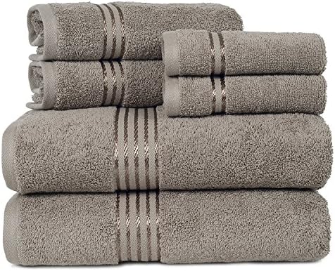 Lavish Home 100 Cotton Hotel Towel Set - Taupe