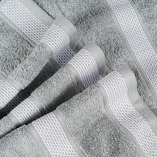 CASA COPENHAGEN Grey Violet Turkish Towel Set 6 Piece