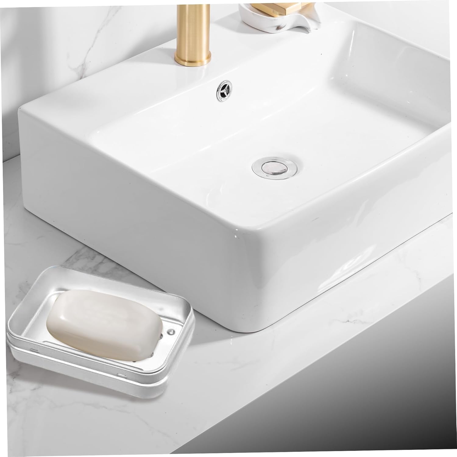 Stainless Steel Soap Dish with Secure Lid and Self-Draining Design