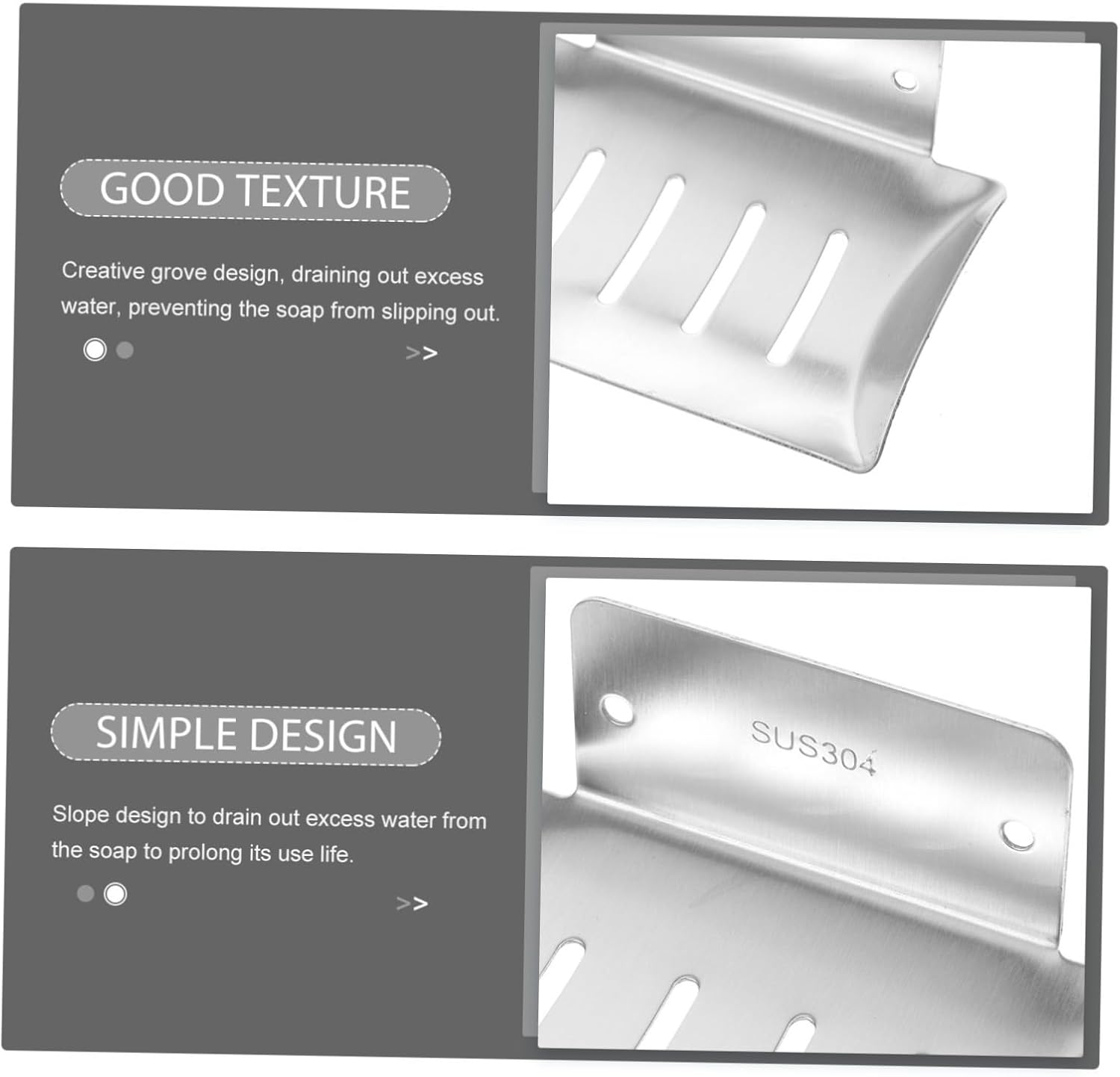 CONGARTENO Punch Wall Mount Soap Dish Silver Finish