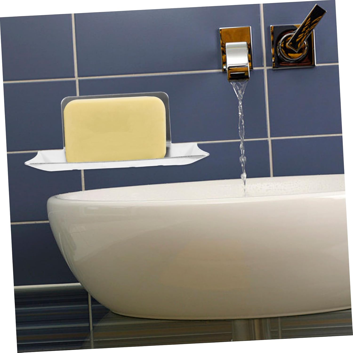 Hoement Self Draining Soap Dish Wall Mount Pedestal