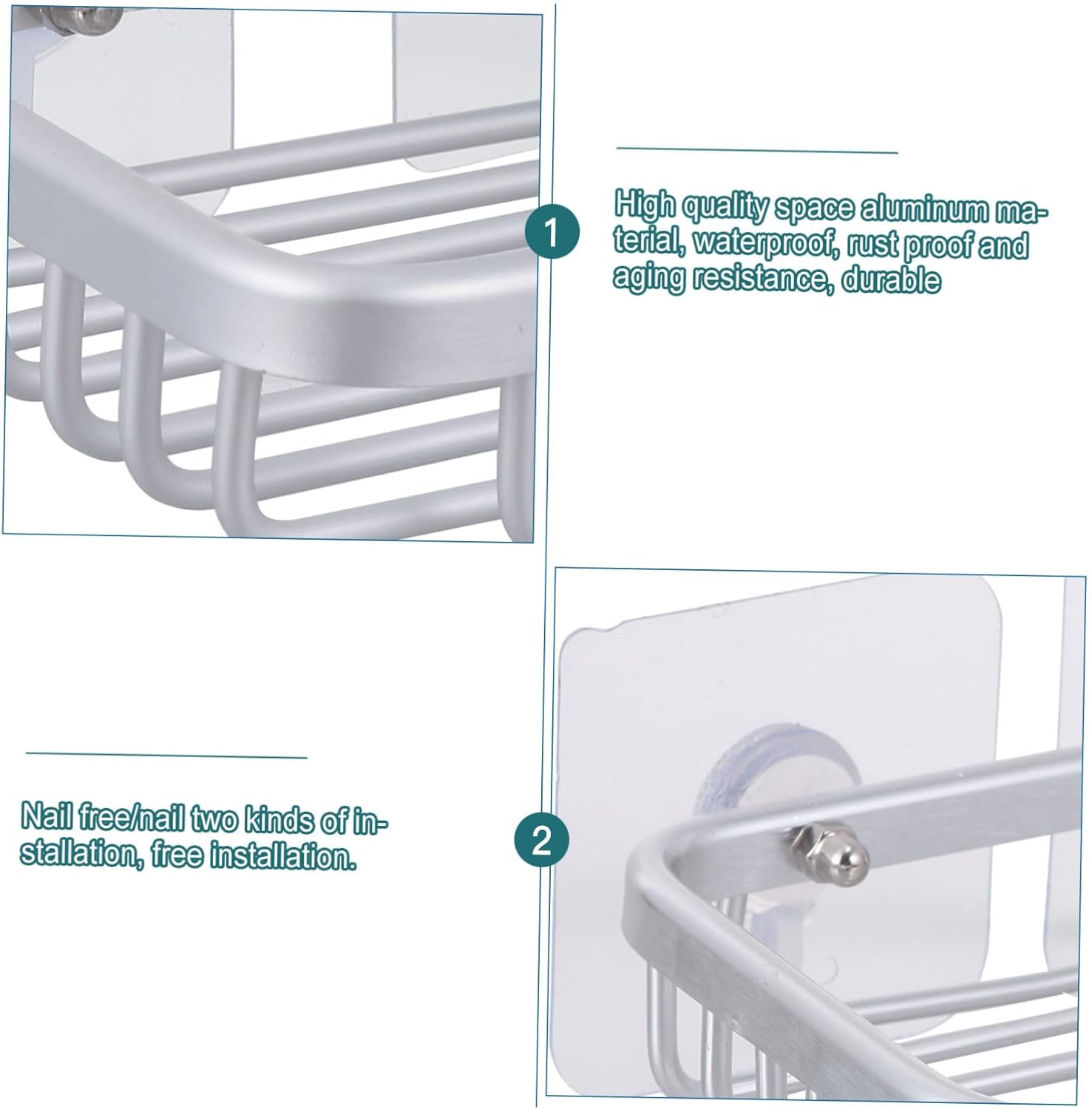 HOLIDYOYO Stainless Steel Wall Soap Dish Set