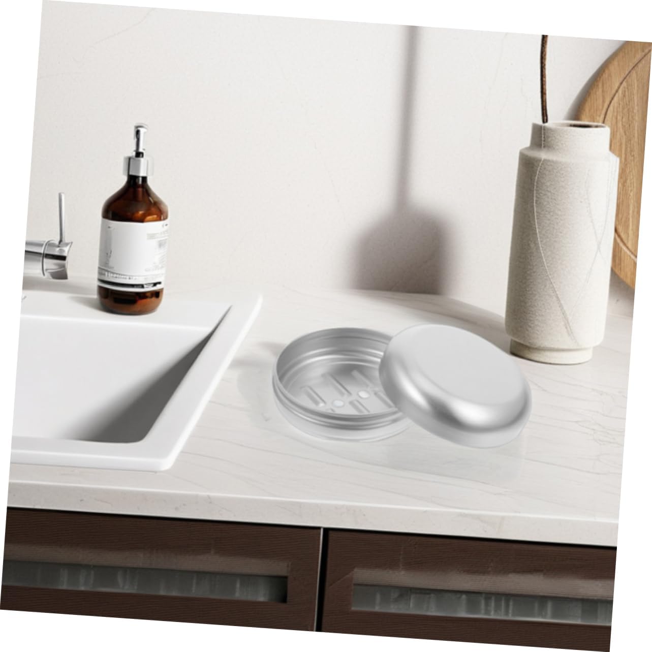 PERSELOSO Travel Aluminum Soap Holder with Drainage 1