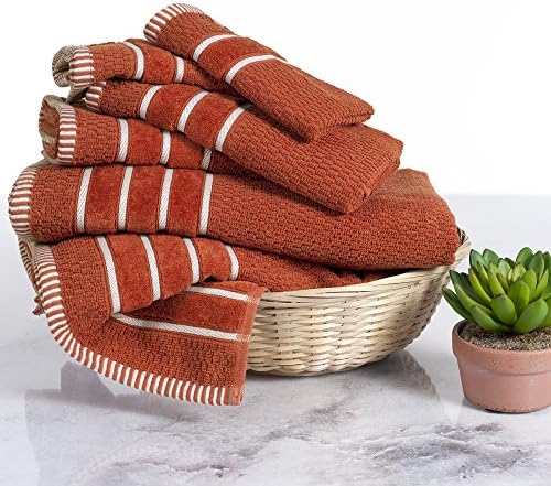 Luxury Cotton Towel Set - 6 Piece Orange