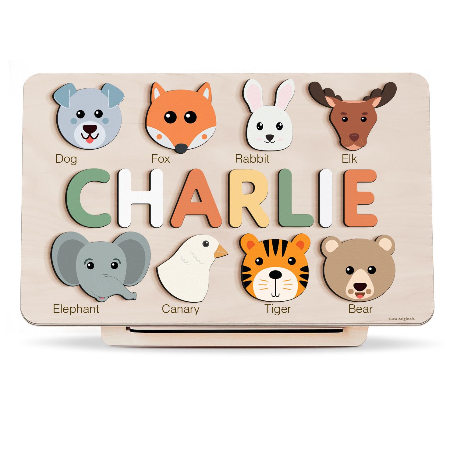 Zuzu Puzzle Personalized Baby Name with Animals