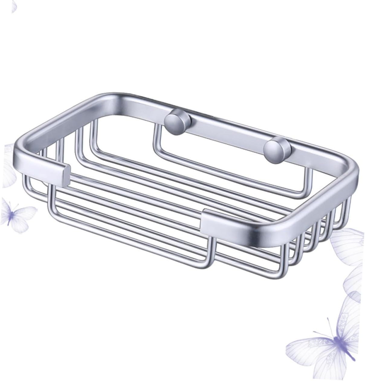 MAGICLULU Aluminium Soap Dish Holder with Drain Silver Finish